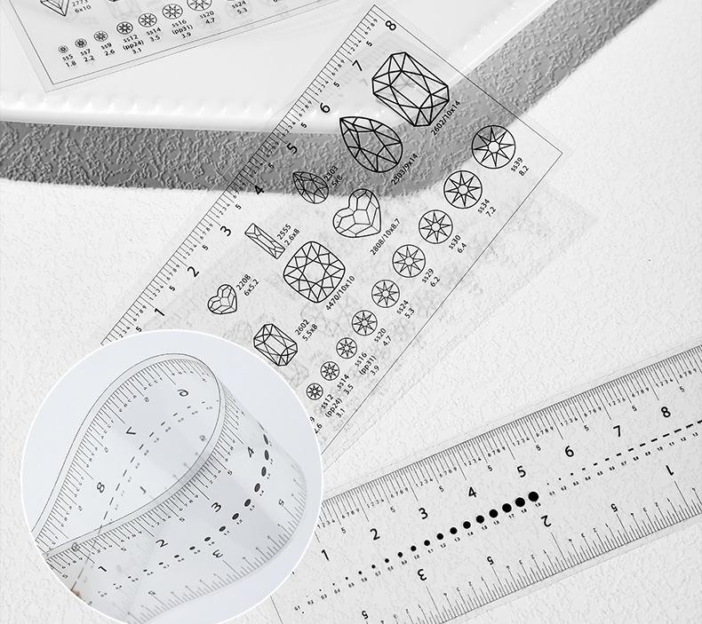 Press On Nail & Stone Measuring Ruler Mask Queen Nepal