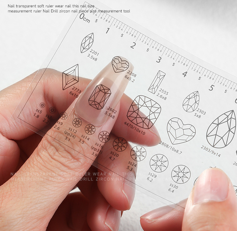 Press On Nail & Stone Measuring Ruler Mask Queen Nepal