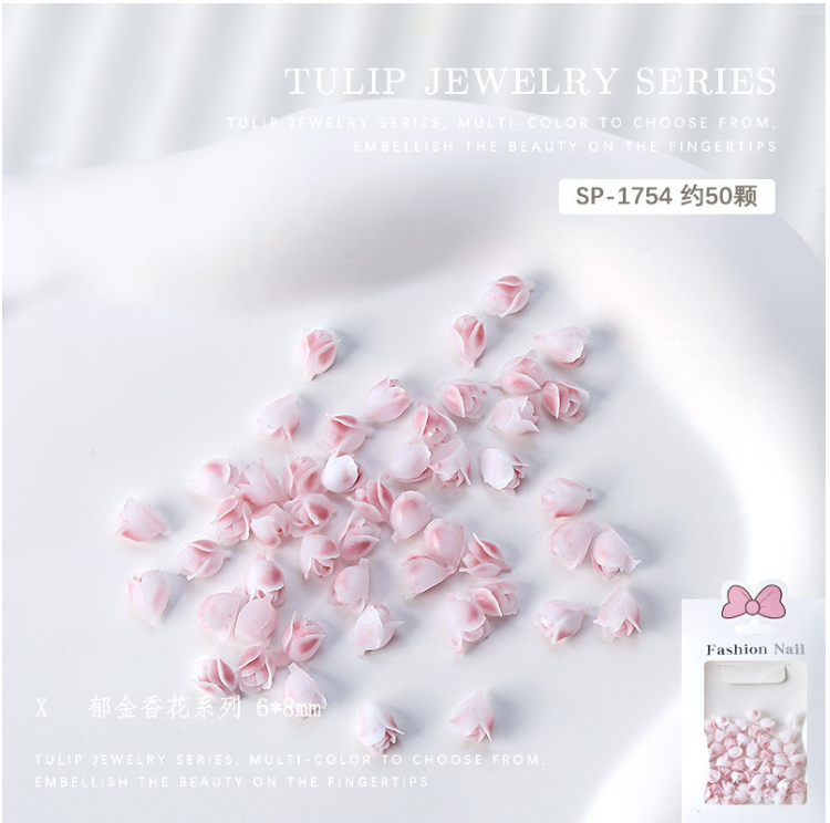 Nail Stone （3D Flower Tulip）50 Pcs Mask Queen Nepal