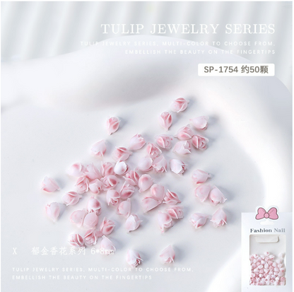 Nail Stone （3D Flower Tulip）50 Pcs Mask Queen Nepal