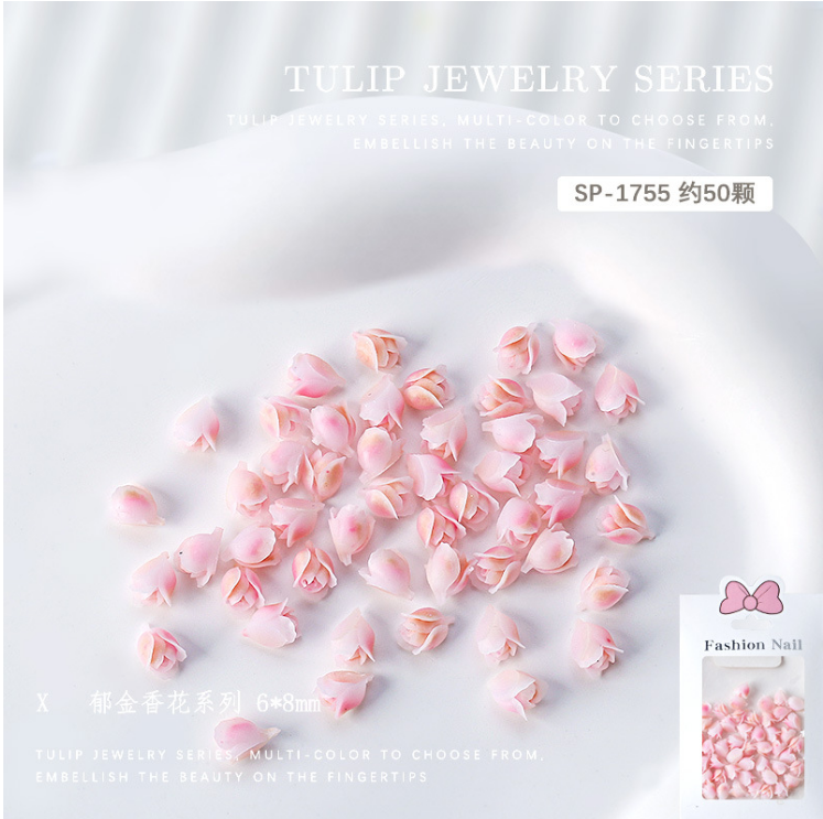 Nail Stone （3D Flower Tulip）50 Pcs Mask Queen Nepal