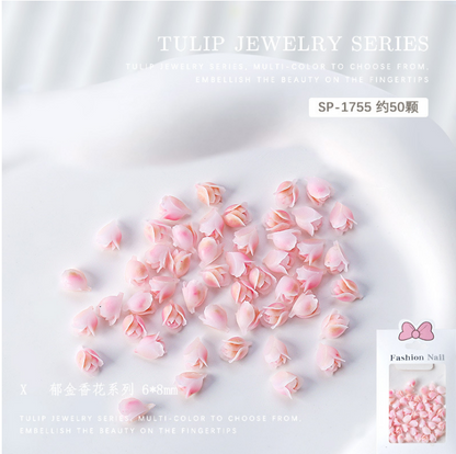 Nail Stone （3D Flower Tulip）50 Pcs Mask Queen Nepal
