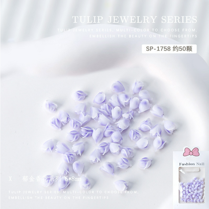 Nail Stone （3D Flower Tulip）50 Pcs Mask Queen Nepal