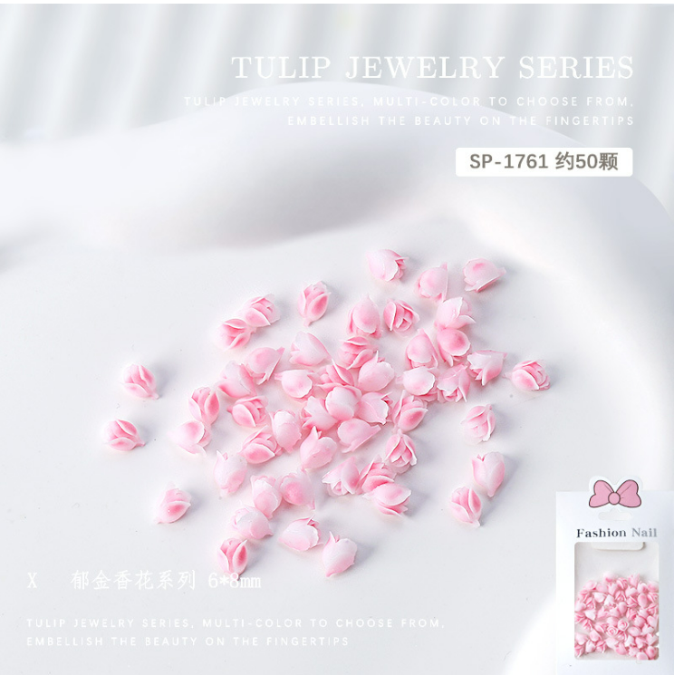 Nail Stone （3D Flower Tulip）50 Pcs Mask Queen Nepal