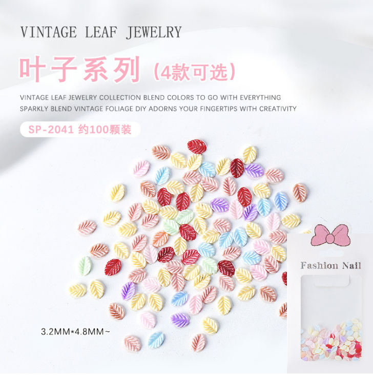 Nail Stone （3D Leaf）100 Pcs Mask Queen Nepal