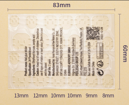 10Pcs Nail Glue Stickers For Press On Nails Mask Queen Nepal