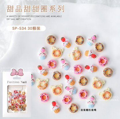 Nail Stone （Mini Donut）30 Pcs Mask Queen Nepal