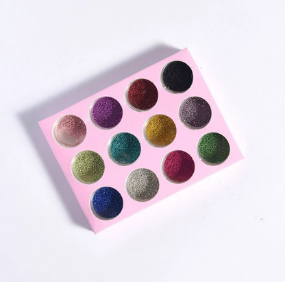 12 Colors Nail Art Accessories Sequins Steel Ball Shell Mask Queen Nepal