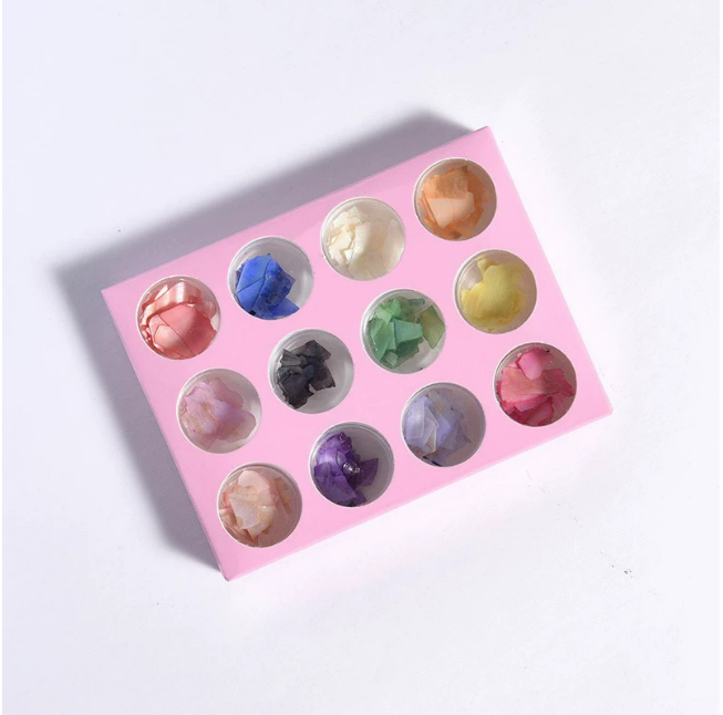 12 Colors Nail Art Accessories Sequins Steel Ball Shell Mask Queen Nepal