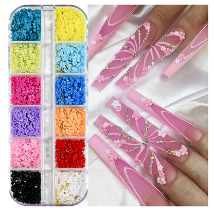 PH 12 Grid Nail Stone Box Nail Art Rhinestone Mask Queen Nepal