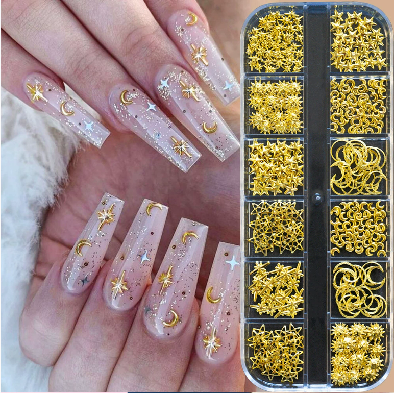 PH 12 Grid Nail Stone Box Nail Art Rhinestone Mask Queen Nepal