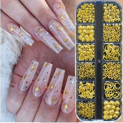 PH 12 Grid Nail Stone Box Nail Art Rhinestone Mask Queen Nepal