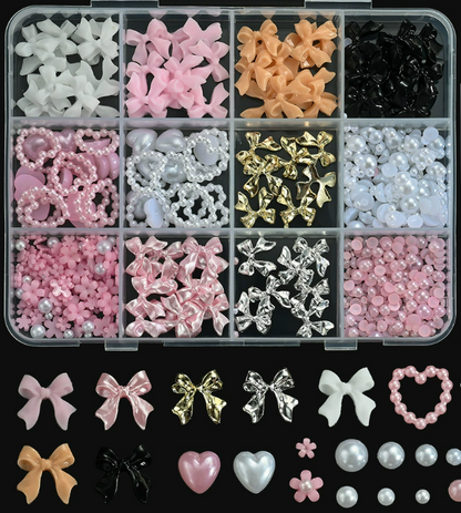 PH 12 Grid Nail Stone Box Nail Art Rhinestone Mask Queen Nepal