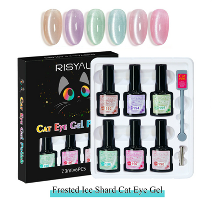 RISYAL 5 Color Cat Eye Gel  Set 7.3ml*6 Mask Queen Nepal