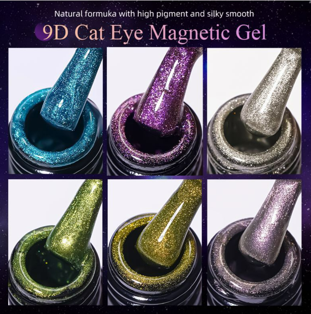 RISYAL 5 Color Cat Eye Gel  Set 7.3ml*6 Mask Queen Nepal