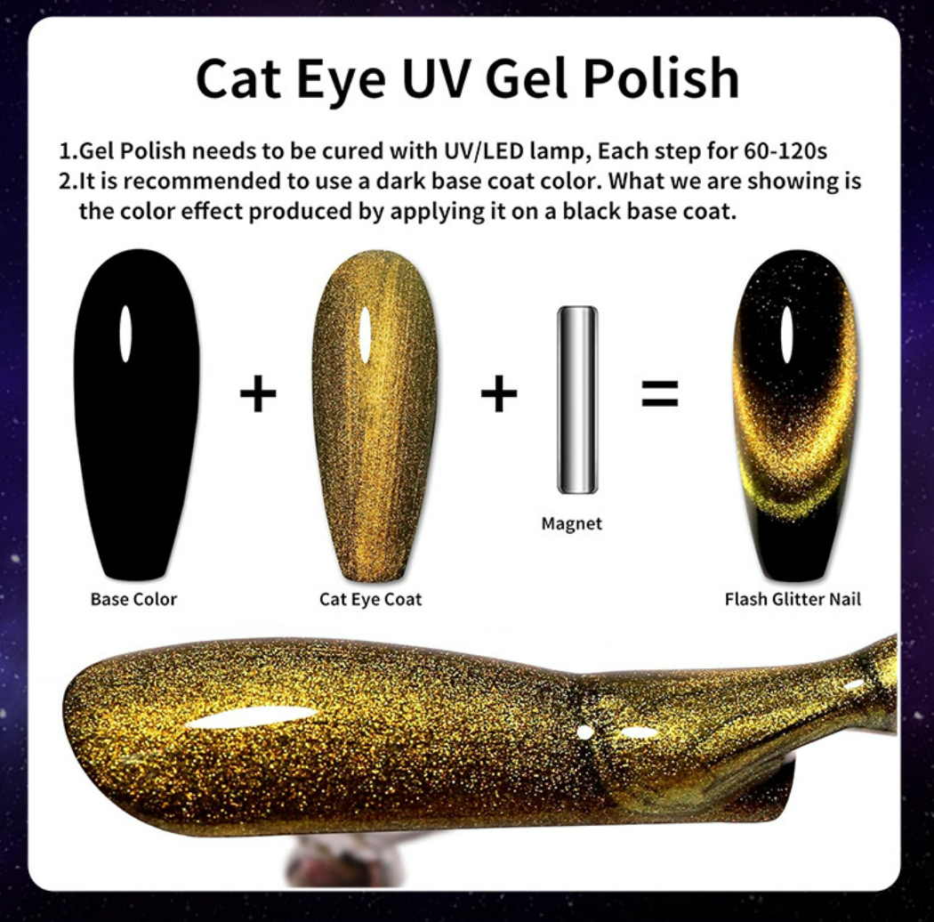 RISYAL 5 Color Cat Eye Gel  Set 7.3ml*6 Mask Queen Nepal