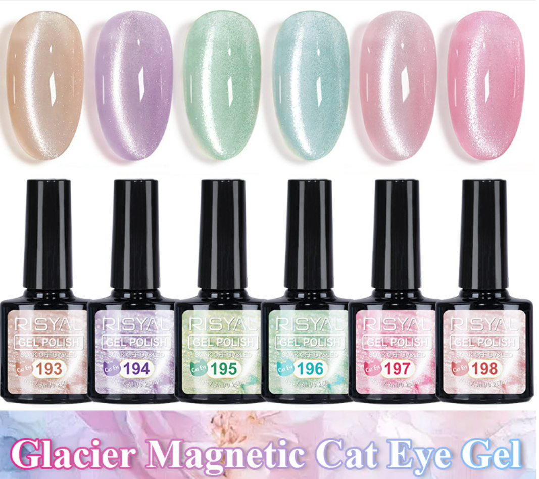 RISYAL 5 Color Cat Eye Gel  Set 7.3ml*6 Mask Queen Nepal