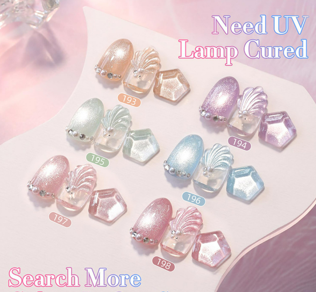 RISYAL 5 Color Cat Eye Gel  Set 7.3ml*6 Mask Queen Nepal