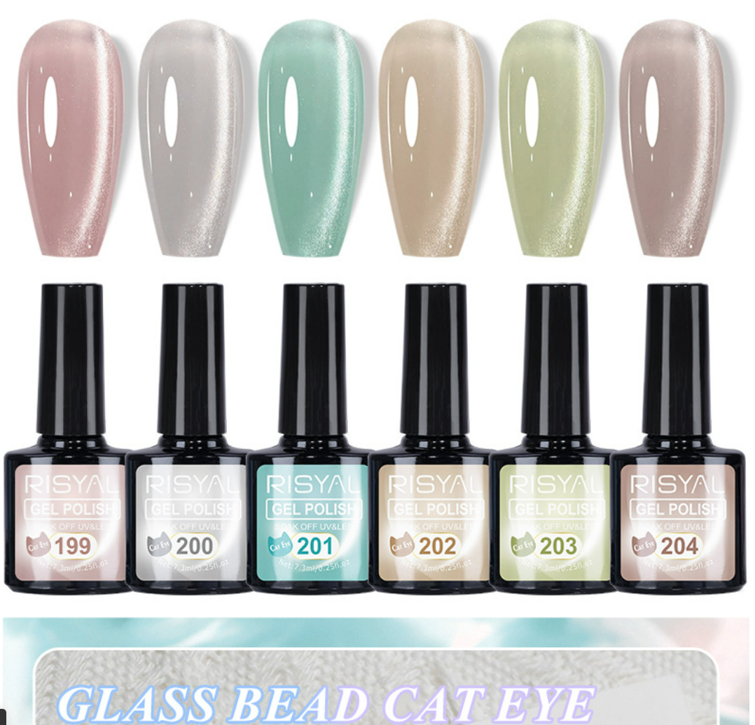 RISYAL 5 Color Cat Eye Gel  Set 7.3ml*6 Mask Queen Nepal