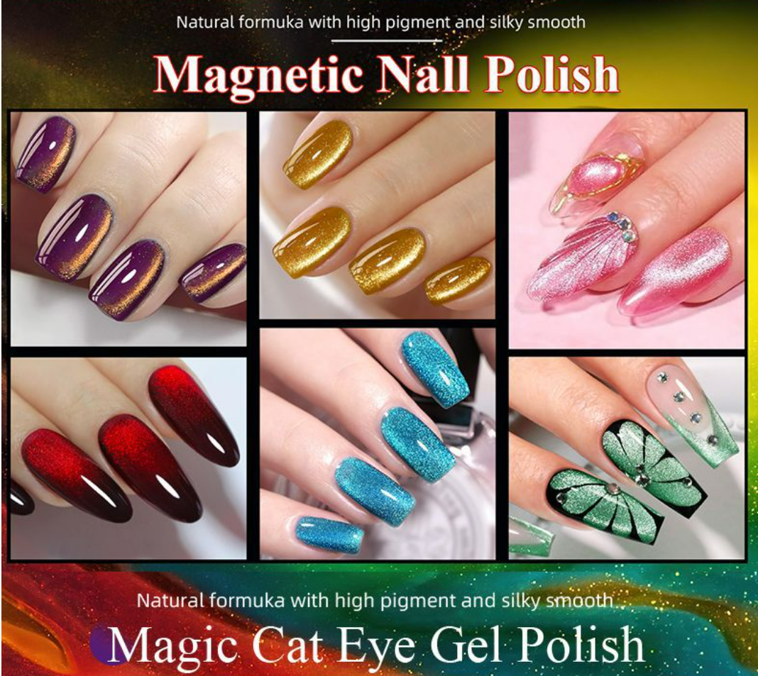 RISYAL 5 Color Cat Eye Gel  Set 7.3ml*6 Mask Queen Nepal