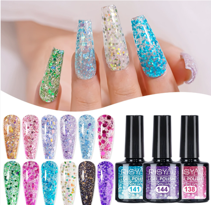 RISYAL Glitter Color Gel  7.3ml Mask Queen Nepal