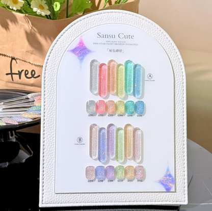 SANSU Cute Glitter 12 Color Set Mask Queen Nepal