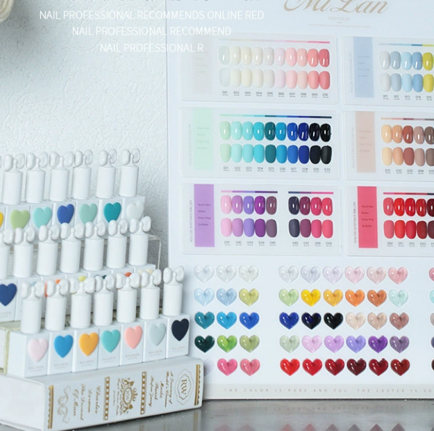 Milan Sweet Heart Gel Nail Polish 58 Color Set (B) Mask Queen Nepal