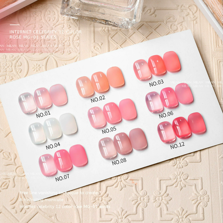 Milan Rose Ice Nude 12 Color Set (MG01) Mask Queen Nepal