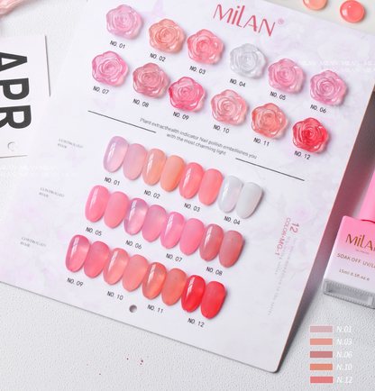 Milan Rose Ice Nude 12 Color Set (MG01) Mask Queen Nepal