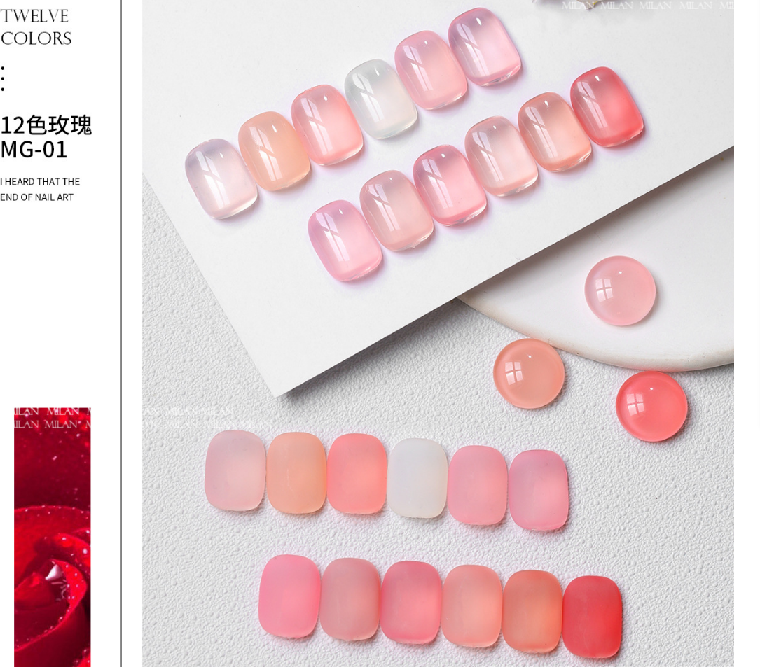 Milan Rose Ice Nude 12 Color Set (MG01) Mask Queen Nepal