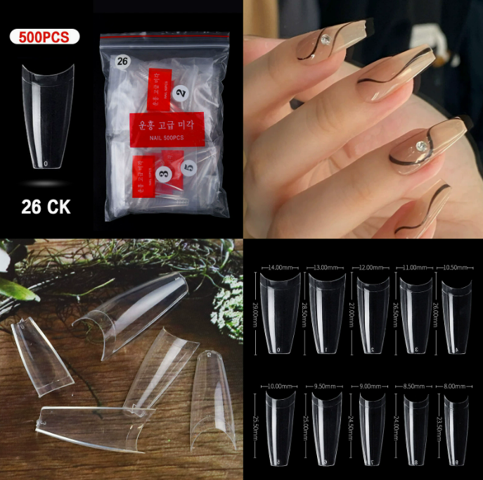 Fake Nail Tips Packet (500 Pcs) Mask Queen Nepal
