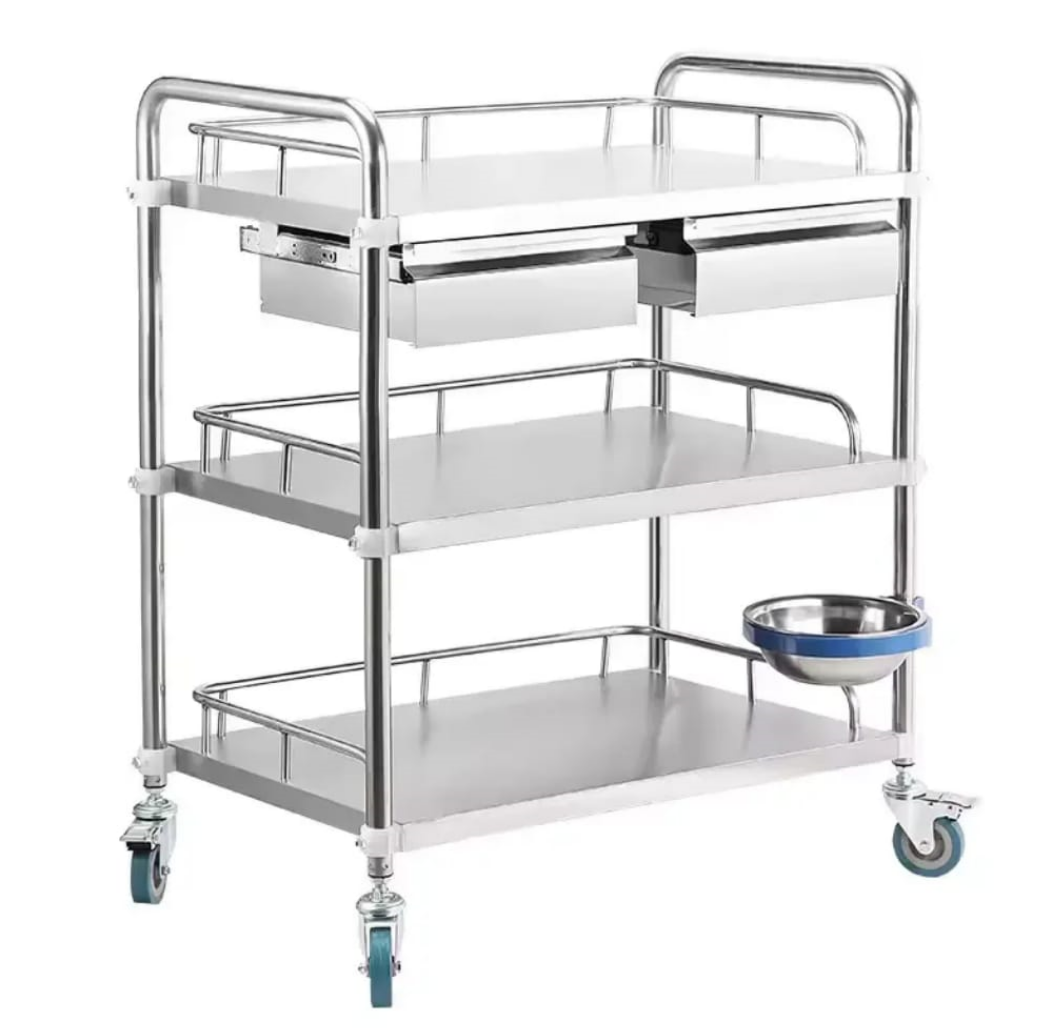 Stainless Steel Medical Beauty Trolley Dressing Cart Mask Queen Nepal