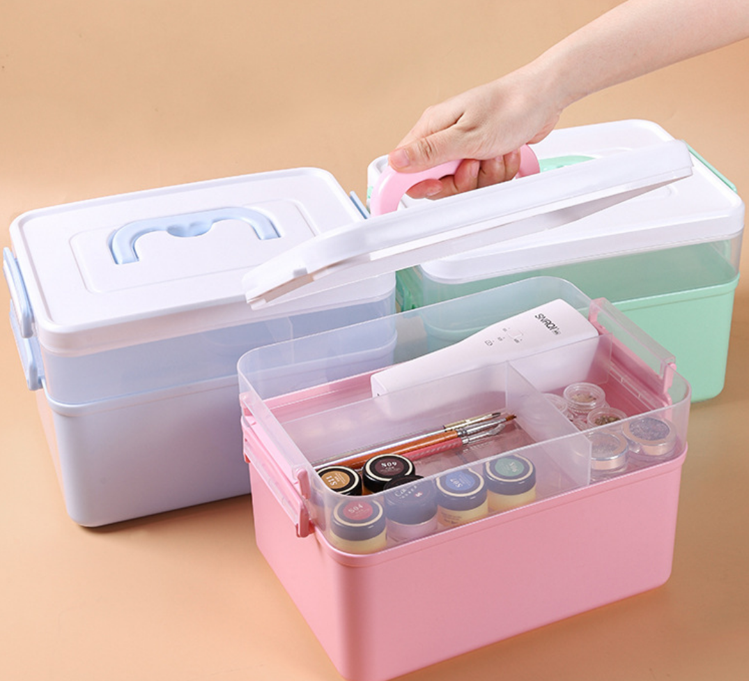 Multi-Layer Professional Nail Art Organizer Case Mask Queen Nepal