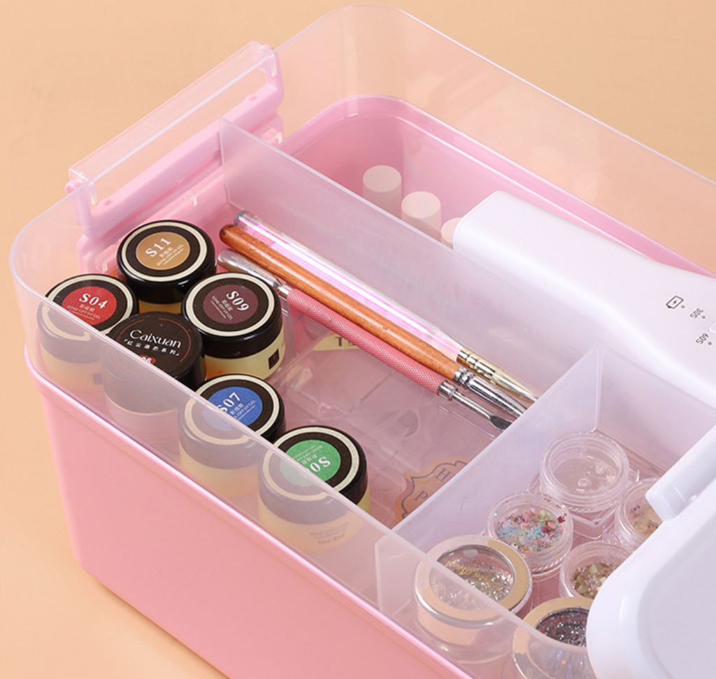 Multi-Layer Professional Nail Art Organizer Case Mask Queen Nepal