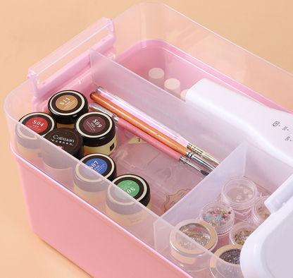 Multi-Layer Professional Nail Art Organizer Case Mask Queen Nepal