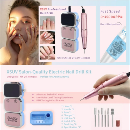 XSUV-709 Portable Nail Drill 45000RPM Mask Queen Nepal