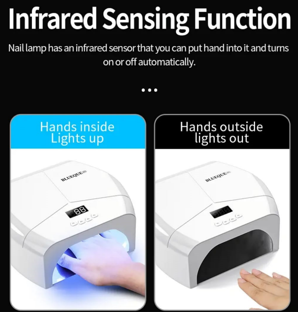 Blueque UV LED Light For Gel Nails 268W Mask Queen Nepal