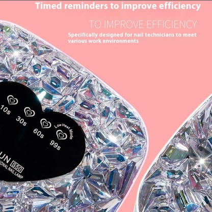 S50 Rechargeable UV LED Nail Lamp Diamond Heart Shape 108W Mask Queen Nepal