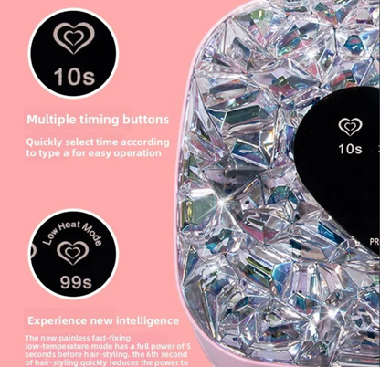 S50 Rechargeable UV LED Nail Lamp Diamond Heart Shape 108W Mask Queen Nepal