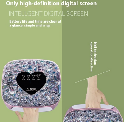 S50 Rechargeable UV LED Nail Lamp Diamond Heart Shape 108W Mask Queen Nepal