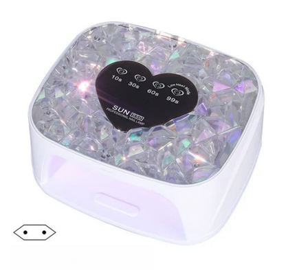 S50 Rechargeable UV LED Nail Lamp Diamond Heart Shape 108W Mask Queen Nepal