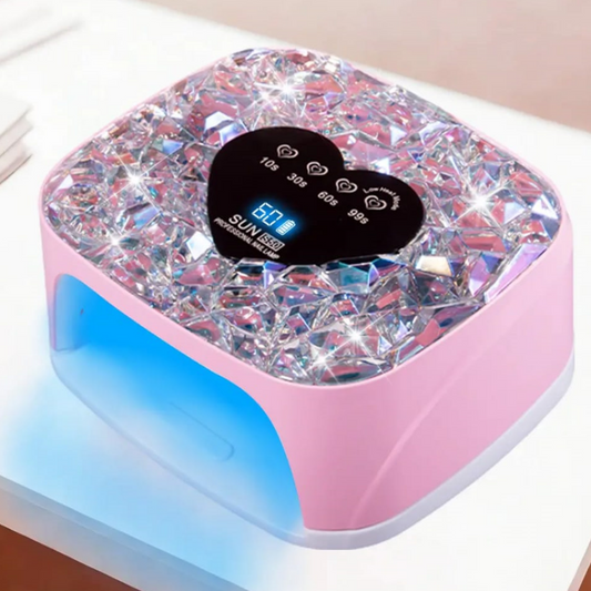 S50 Rechargeable UV LED Nail Lamp Diamond Heart Shape 108W Mask Queen Nepal