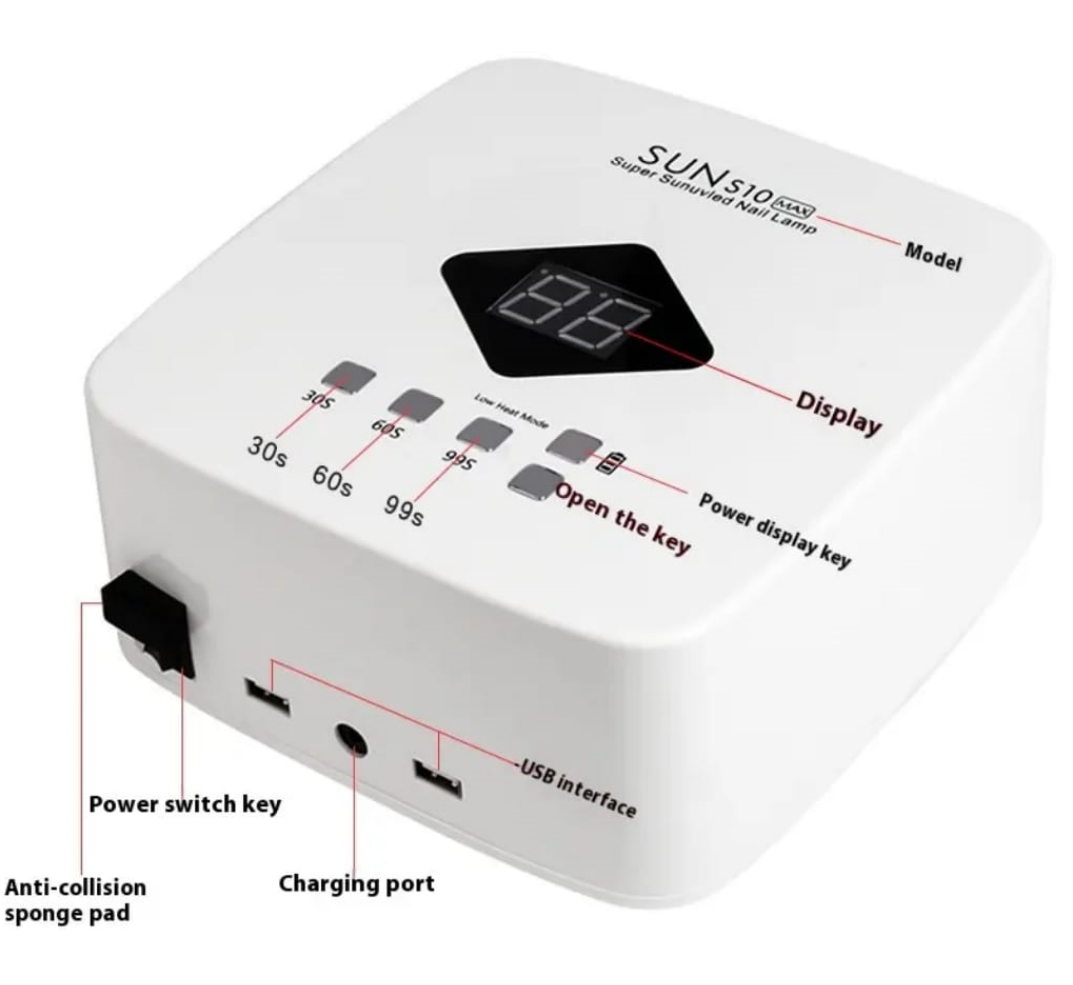 S10 MAX Rechargeable UV LED Nail Lamp Mask Queen Nepal