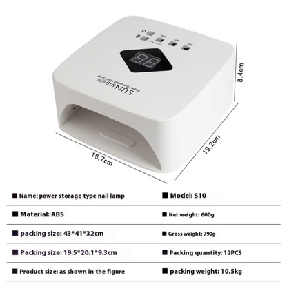 S10 MAX Rechargeable UV LED Nail Lamp Mask Queen Nepal