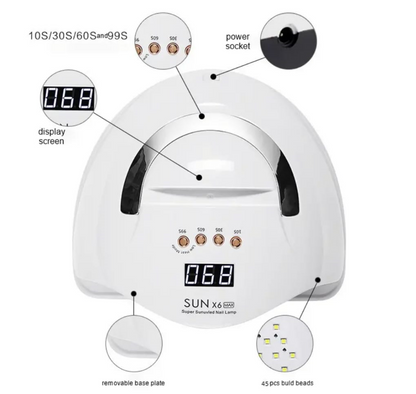 SUN X6 MAX UV LED Light For Gel Nails 220W Mask Queen Nepal