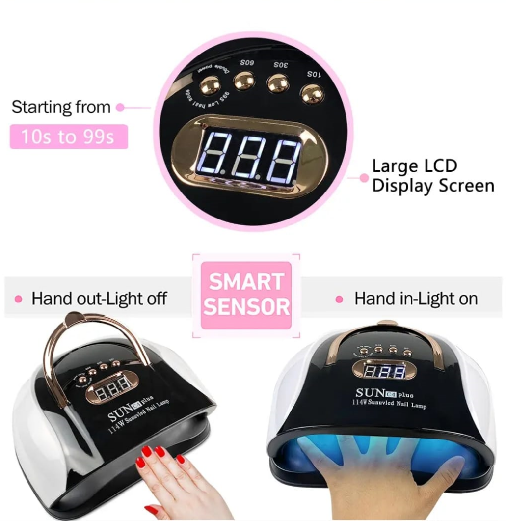 SUN C4 Plus UV LED Light For Gel Nails 256W Mask Queen Nepal