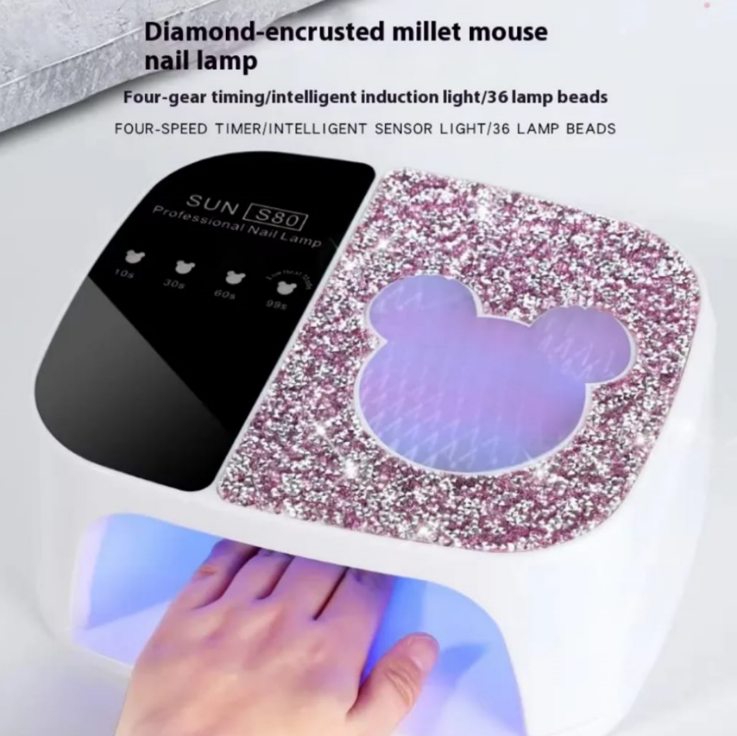 S80 UV LED Nail Lamp Diamond Heart Shape 168W Mask Queen Nepal