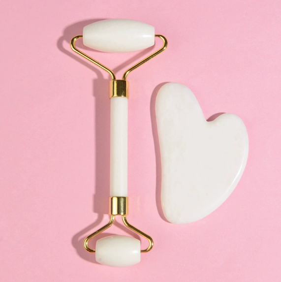 Real Jade Facial Roller Set 3pcs Jade Stone Roller Massager Mask Queen Nepal