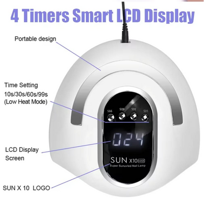 SUN X10 MAX UV LED Light For Gel Nails 180W Mask Queen Nepal