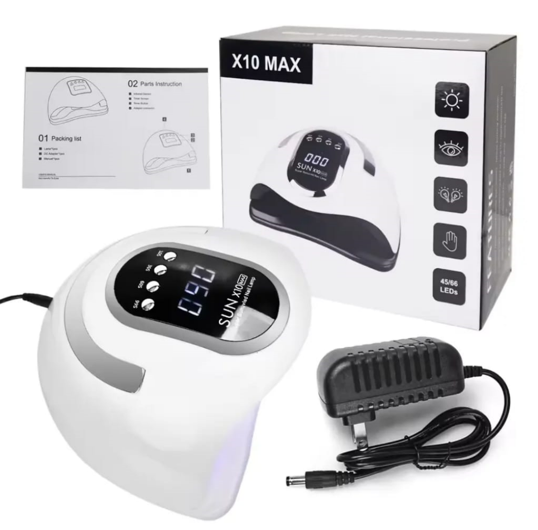 SUN X10 MAX UV LED Light For Gel Nails 180W Mask Queen Nepal